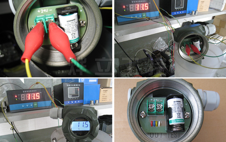 電池供電溫度變送器現(xiàn)場實物